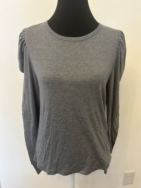 Splendid Puff Long Sleeve Grey Long Sleeve Crewneck Top T-Shirt Blouse EUC